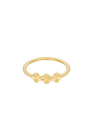 Ring 3 flowers - gold h5 