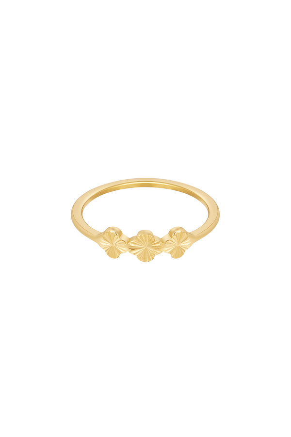 Ring 3 flowers - gold