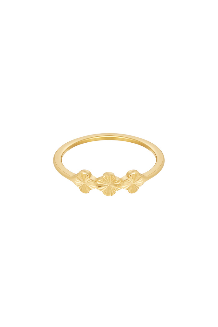 Ring 3 flowers - gold 