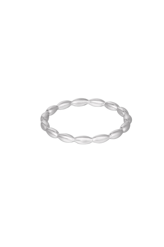 Anello ovali collegati - argento 