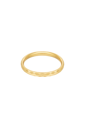 Ring mit Diamantmuster – Gold h5 
