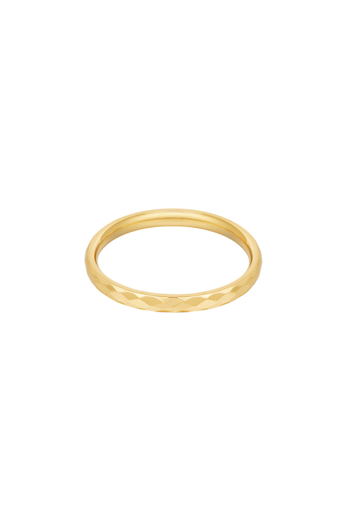Ring mit Diamantmuster – Gold 