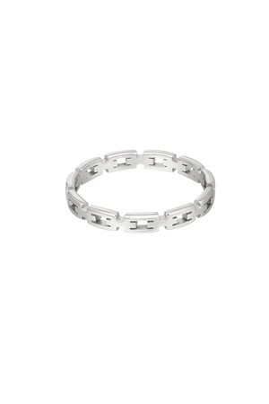 Ring with links - silver h5 