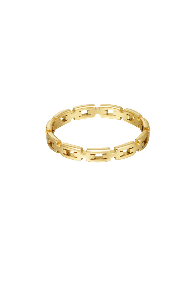 Ring with links - gold