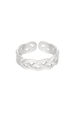 Ring braided - silver h5 
