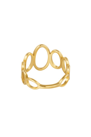 Ring offene Kreise - Gold h5 Bild3