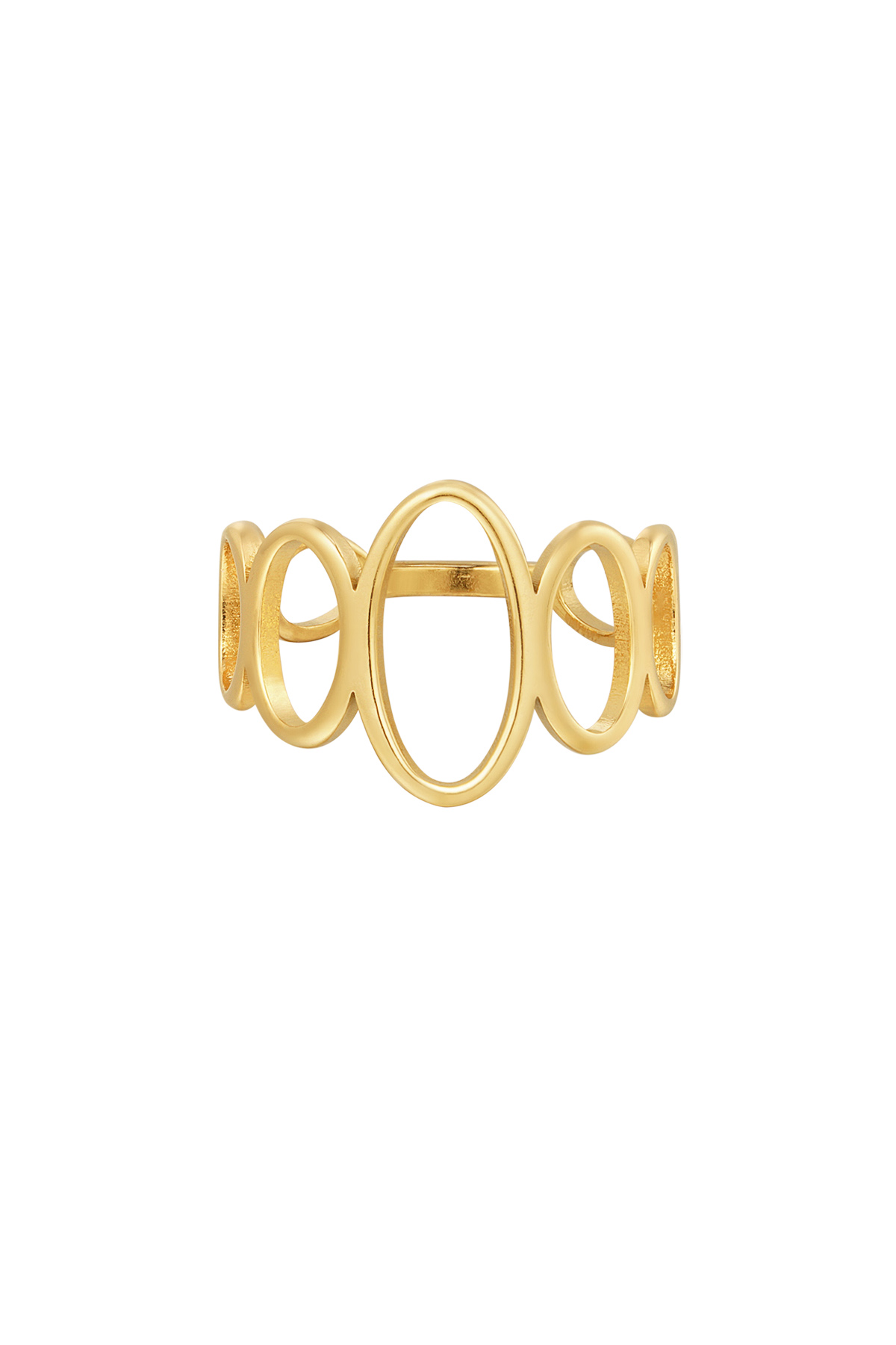 Ring open circles - Gold color