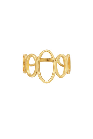 Ring open circles - gold h5 