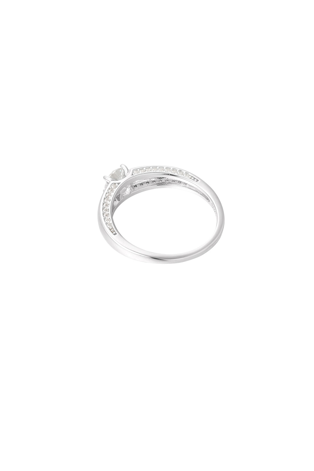 Ring basic met steen - zilver - 16 h5 Afbeelding5