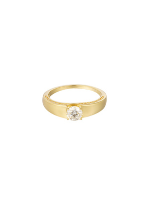 Ring basic with stone - gold - 18 h5 