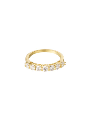 Ring kleine Steine in einer Reihe – Gold – 16 h5 