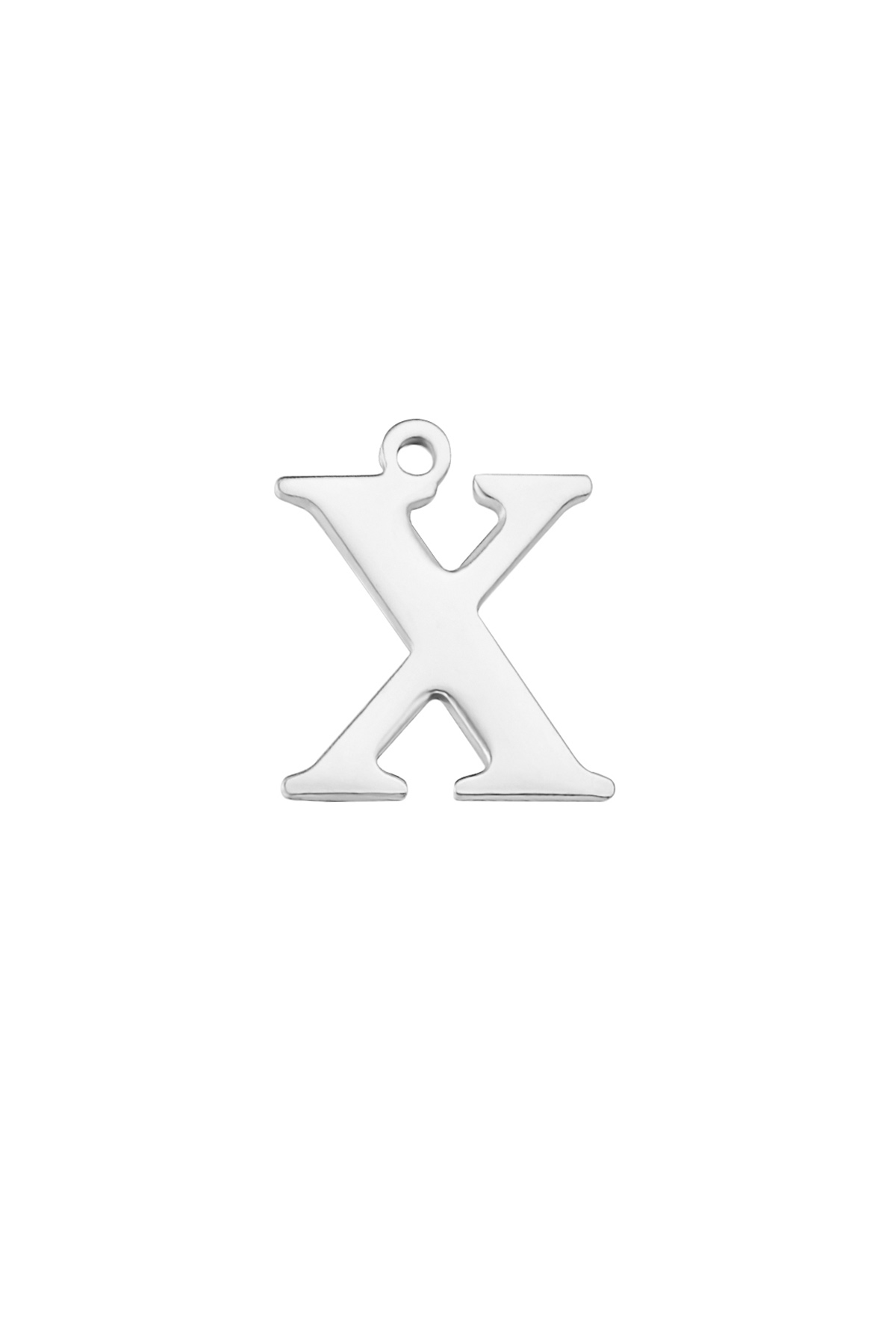 Charm basic X - silver h5 