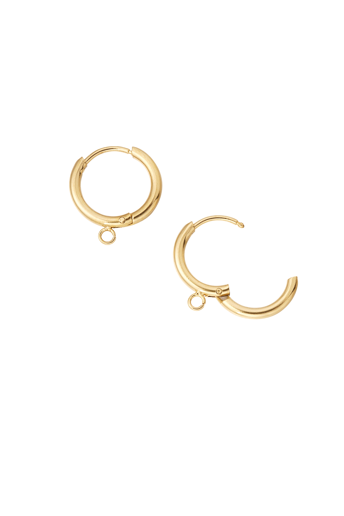 DIY earring with one opening - gold