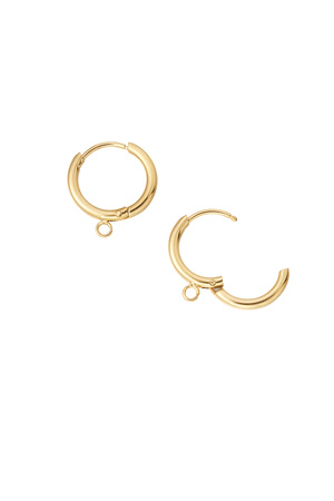 DIY earring with one opening - gold h5 