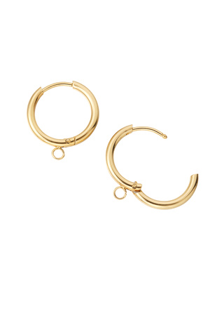 DIY earring with one opening - gold h5 