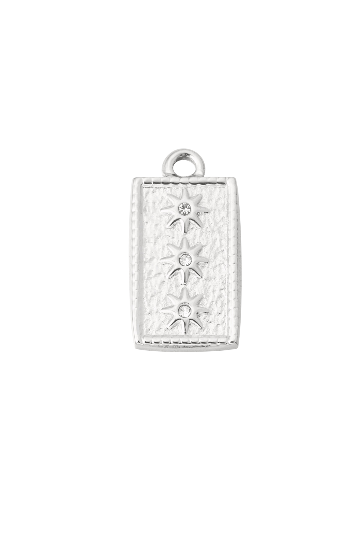 DIY-Charm länglich mit Sonne – Silber
