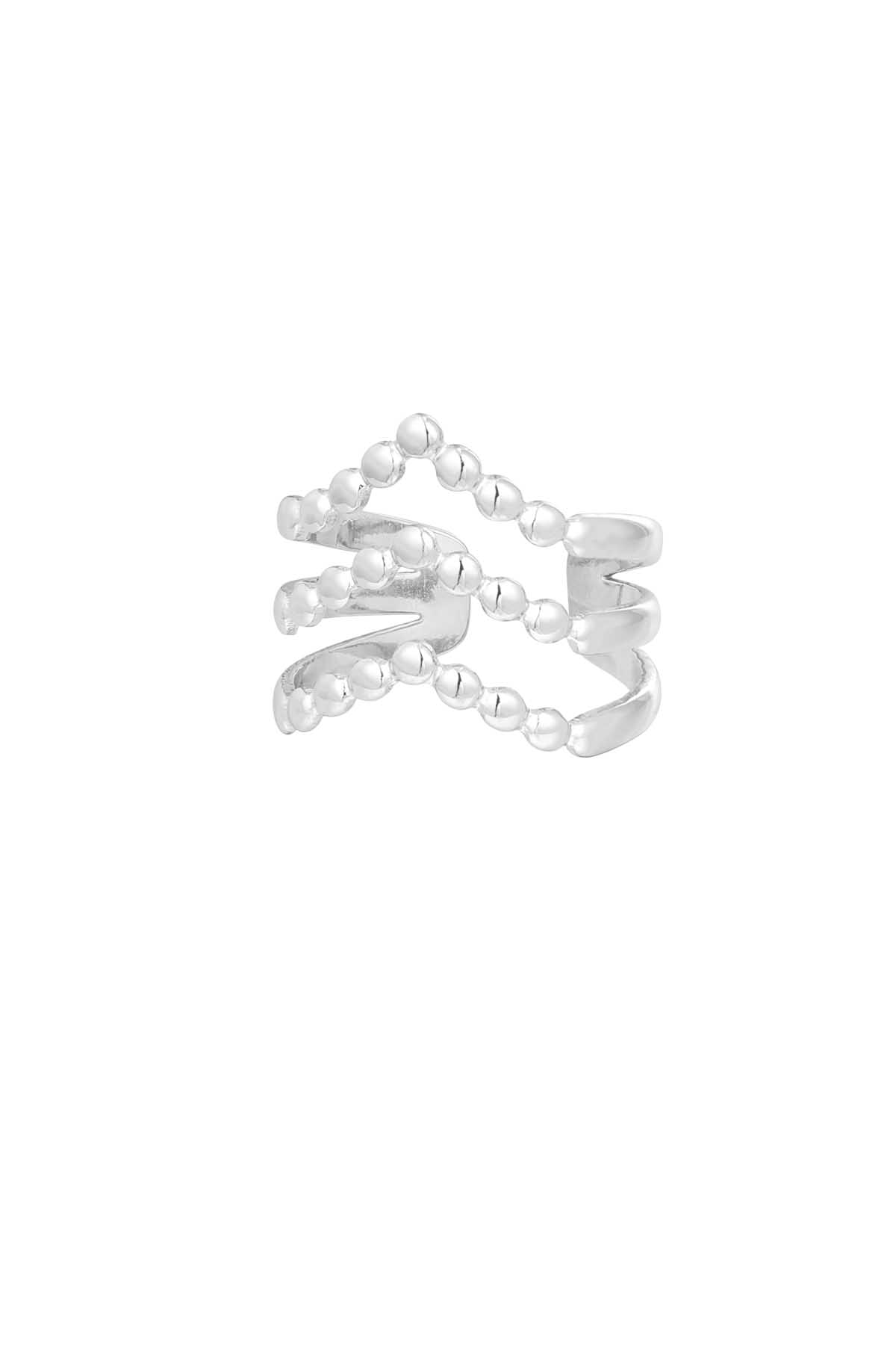 Ring 3 layer corner - silver h5 