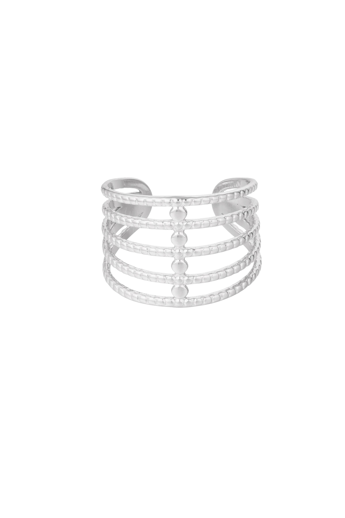 Ring 5 layers - silver h5 