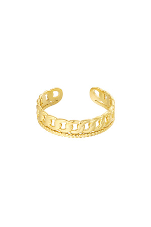 Ring double link - gold h5 