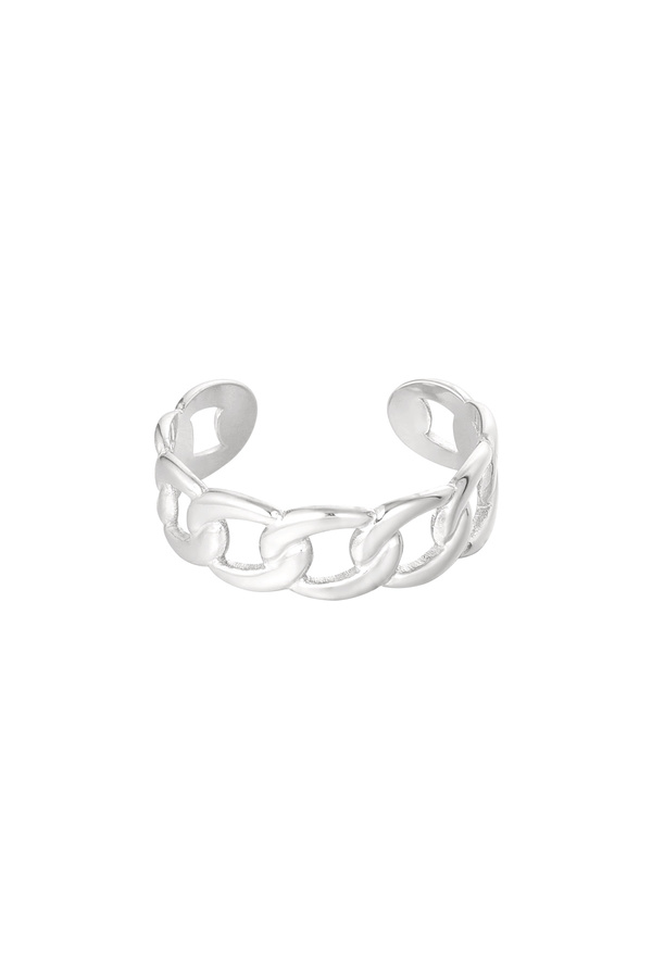 Ring thick link - silver