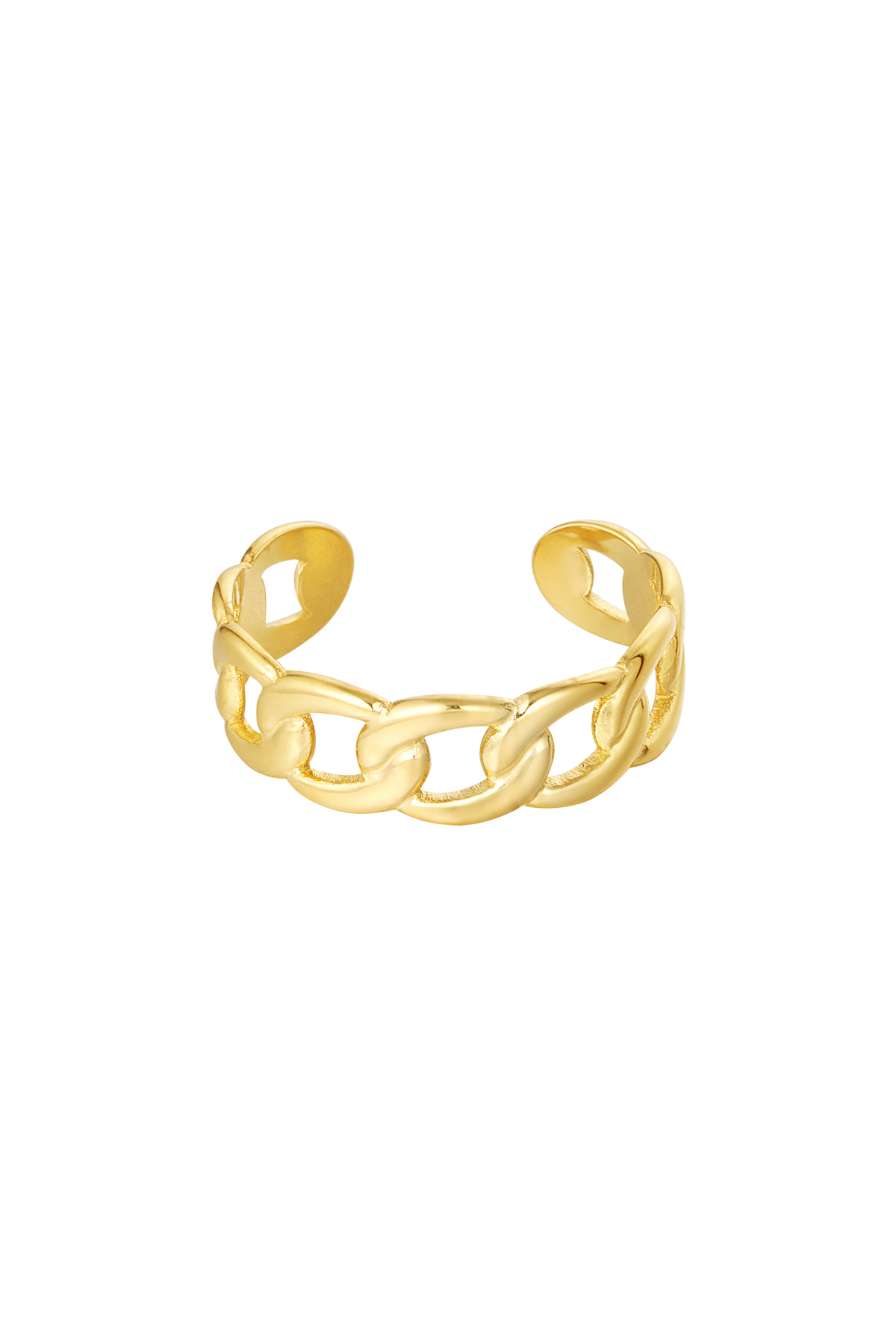 Ring thick link - Gold color