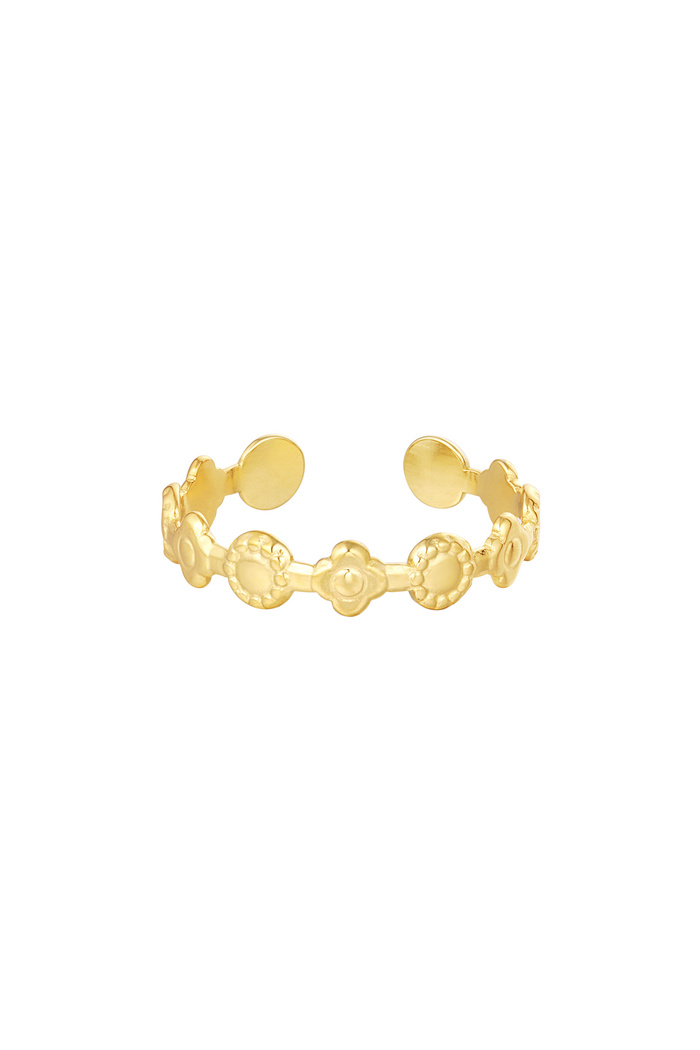 Ring flowers - gold 