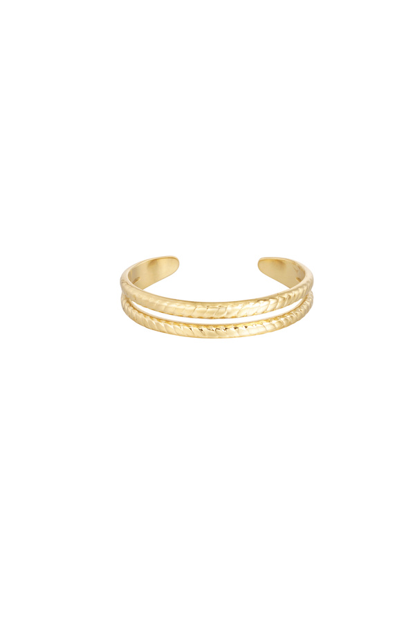 Ring double braided - gold
