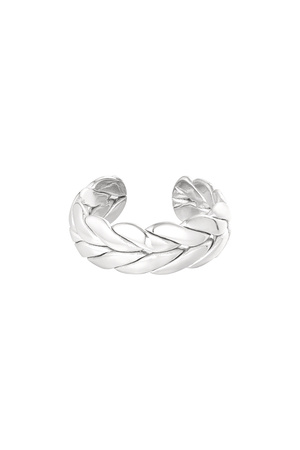 Ring thickly braided - silver h5 