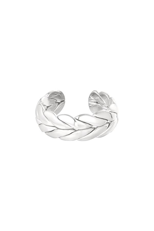 Ring thickly braided - silver