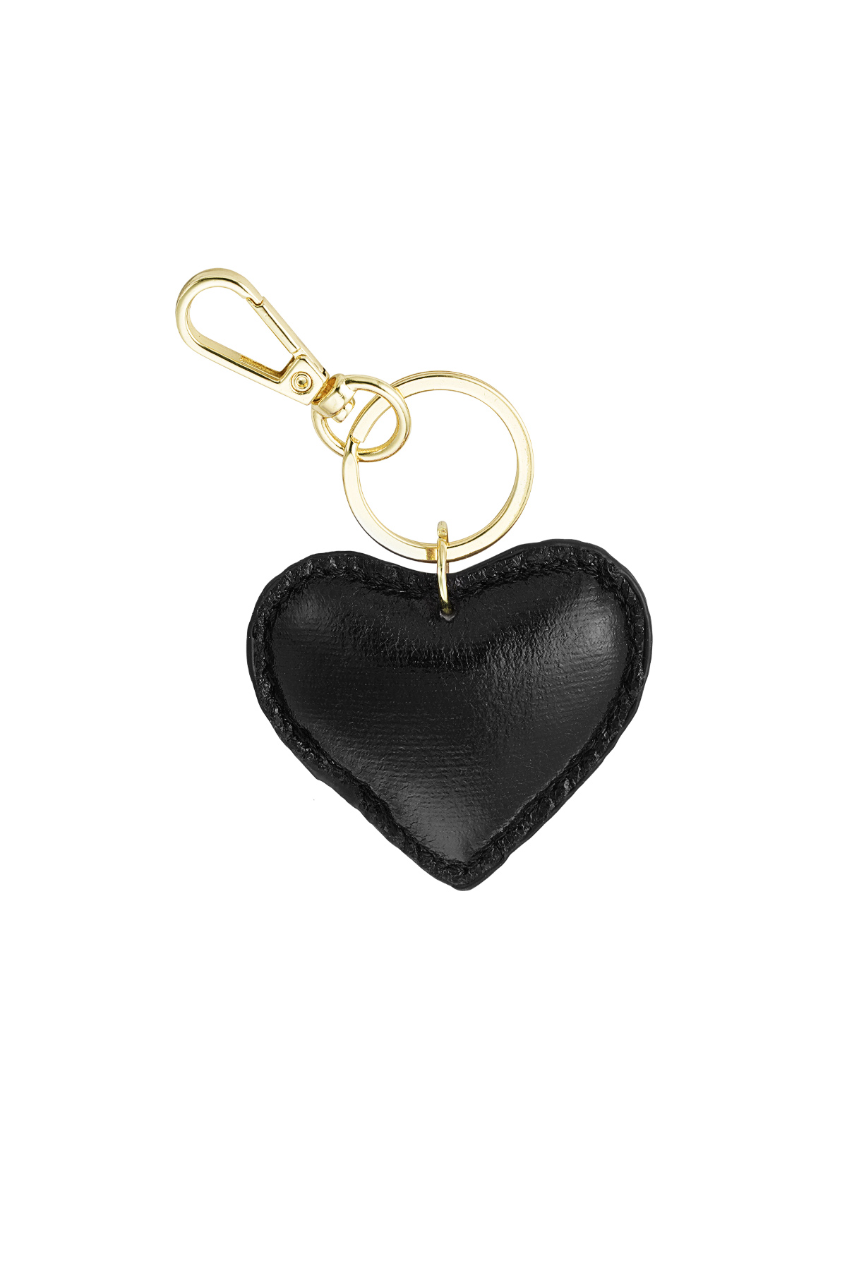 Keychain heart - black h5 