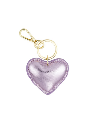 Keychain heart - lilac h5 