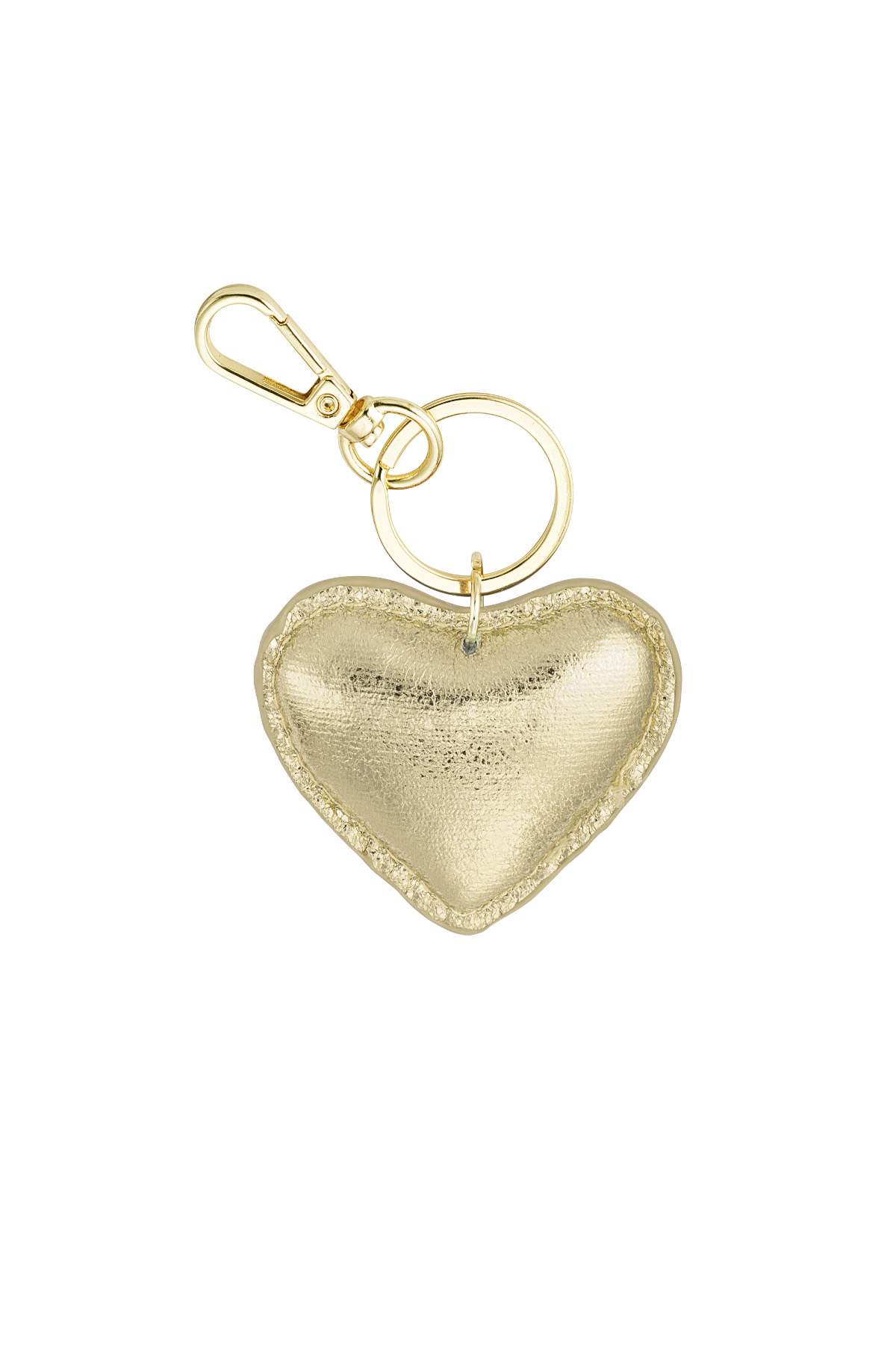 Keychain heart - gold h5 