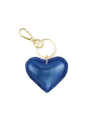 Sleutelhanger hart - blauw h5 