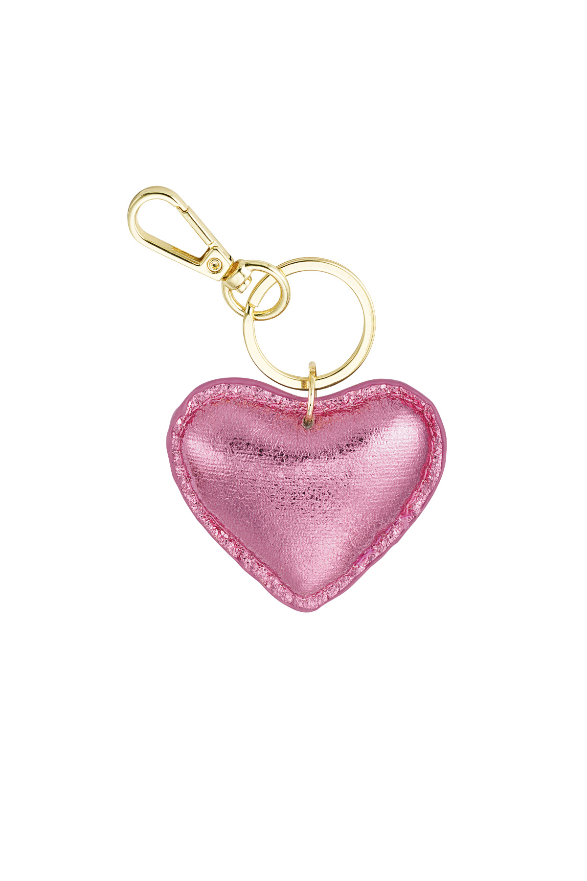 Porte-clés coeur - rose clair h5 
