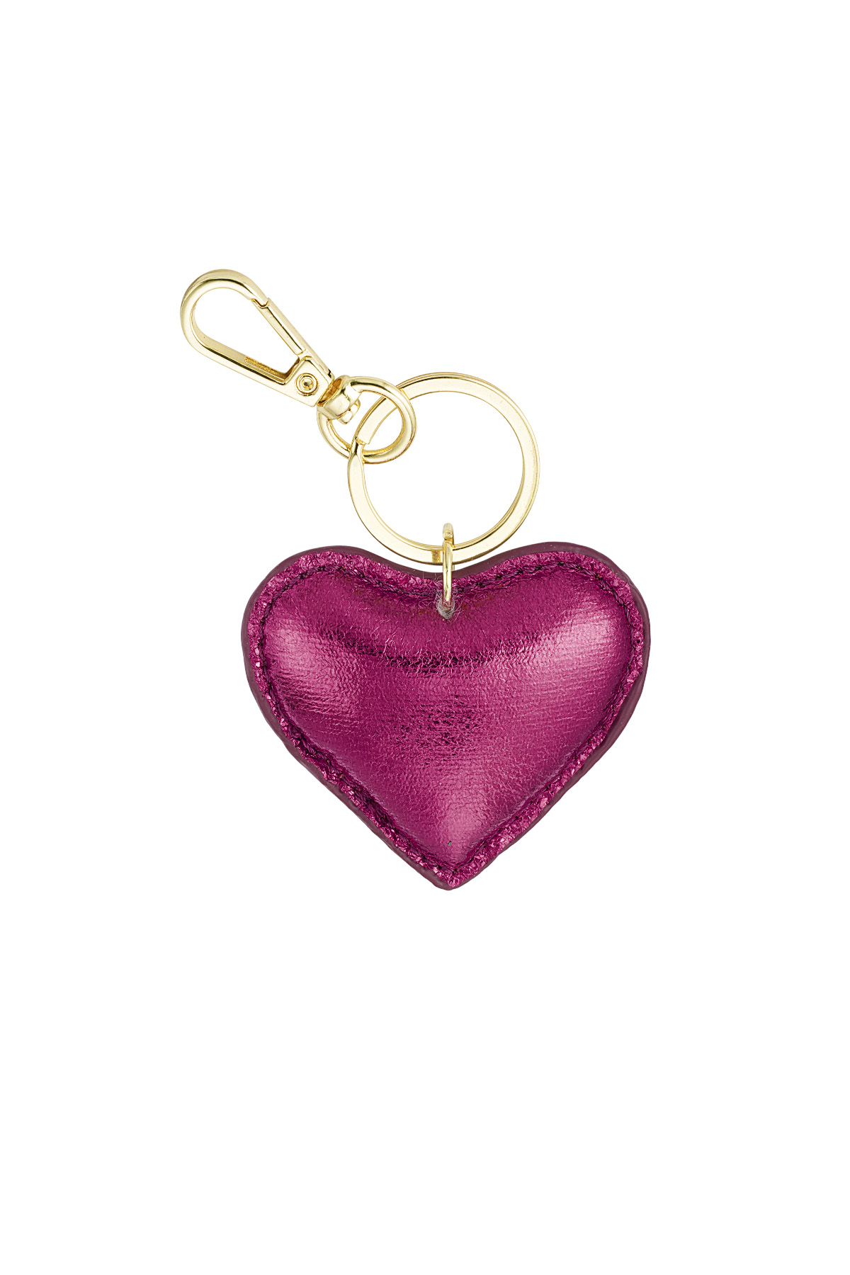 Keychain heart - pink h5 