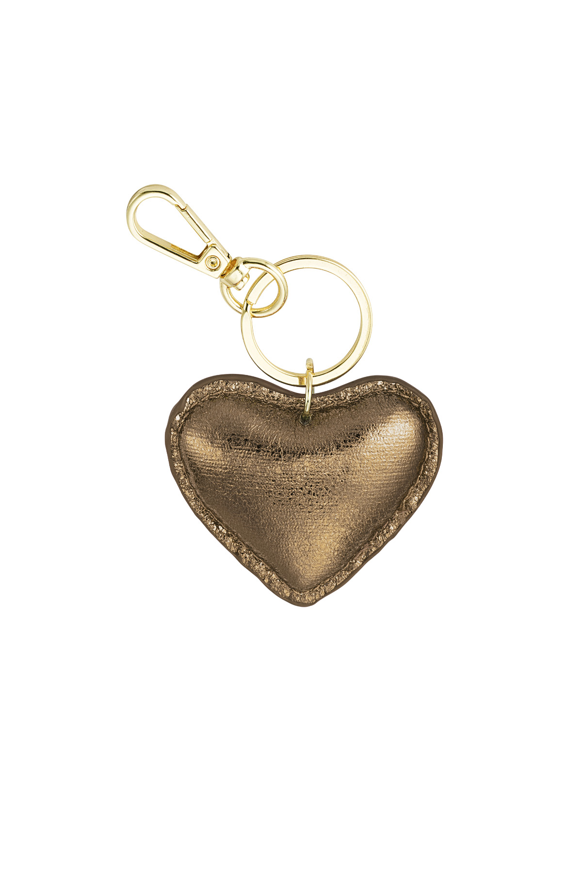 Keychain heart - brown h5 