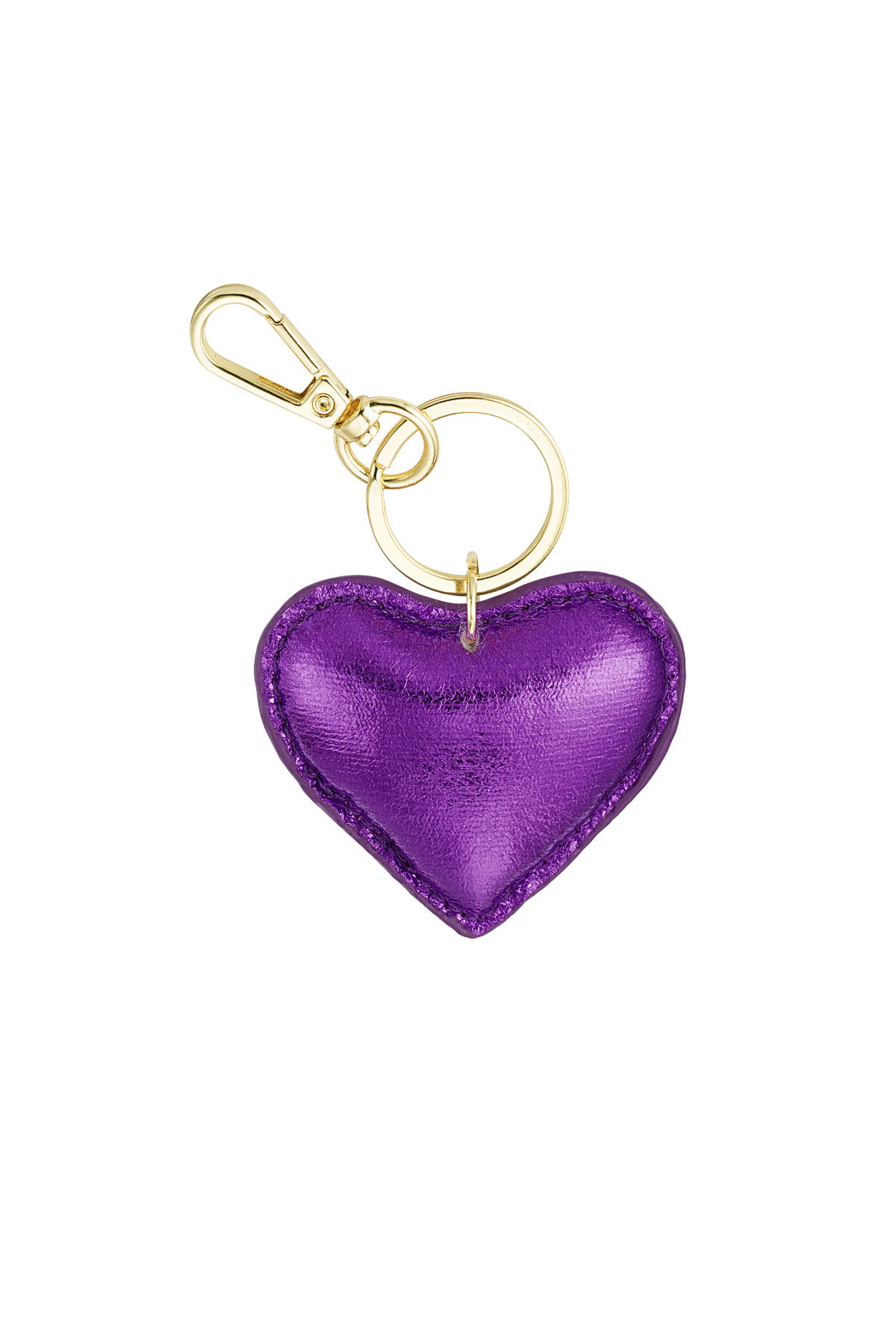 Porte-clés coeur - violet h5 