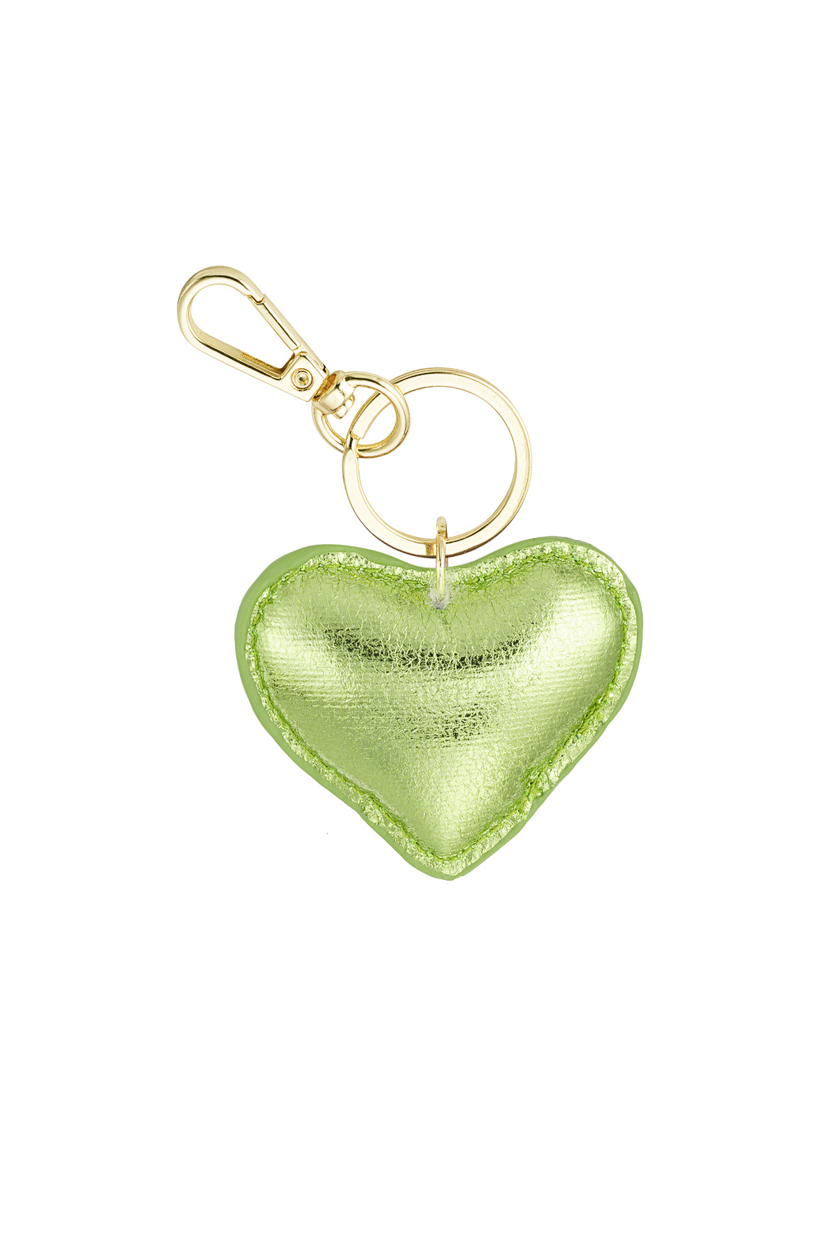 Keychain heart - apple green