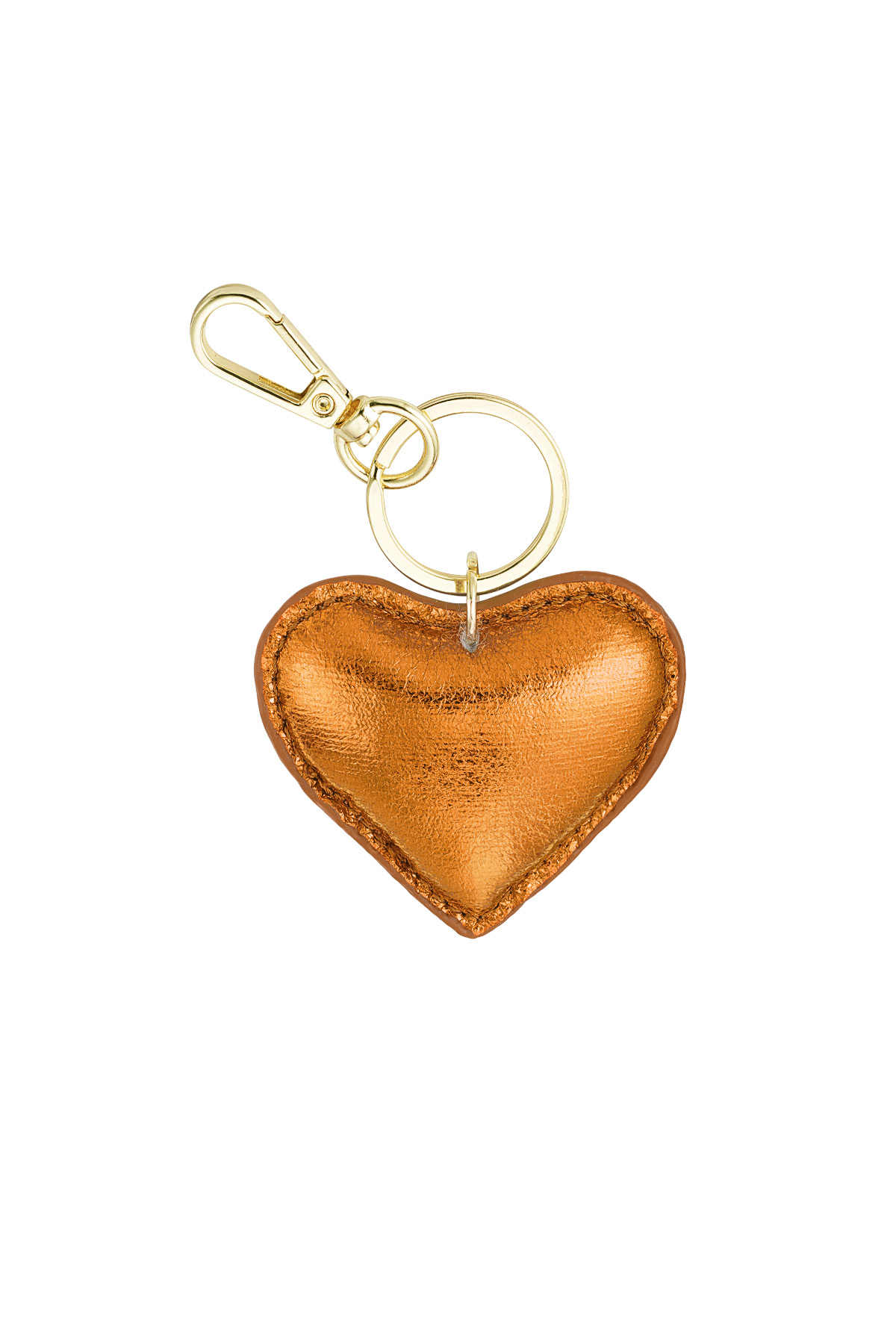 Keychain heart - orange h5 