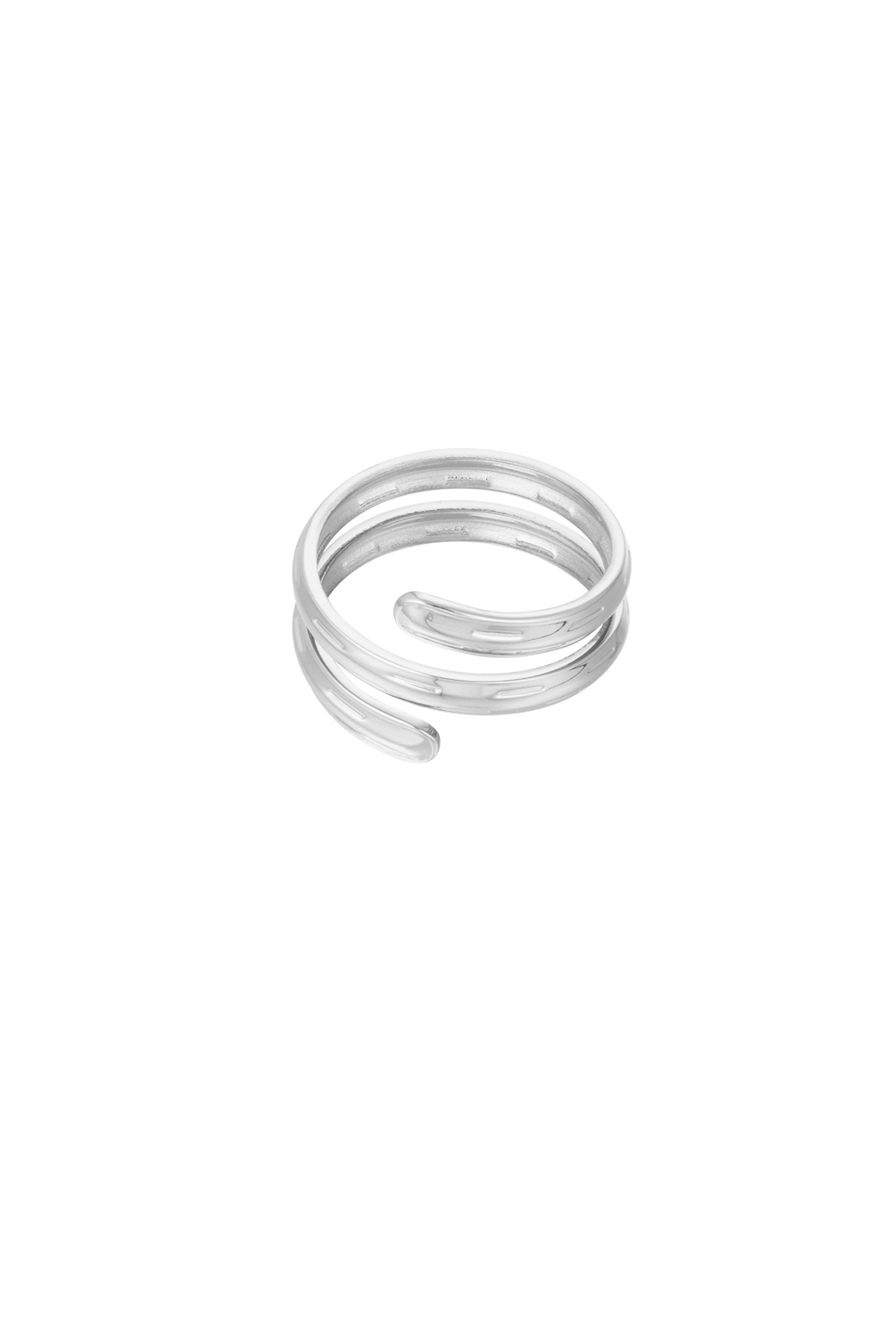 Twisted city ring - silver h5 