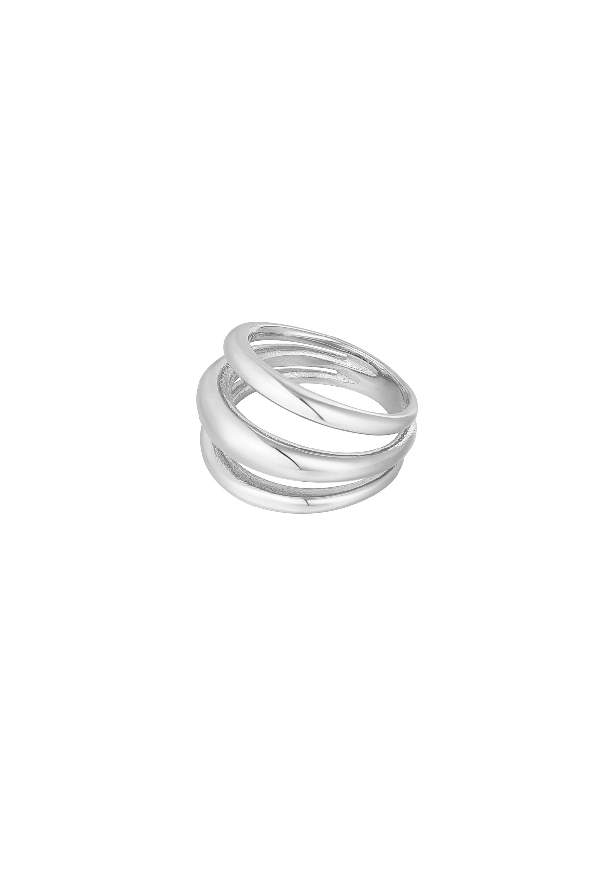 Ring three layers - silver