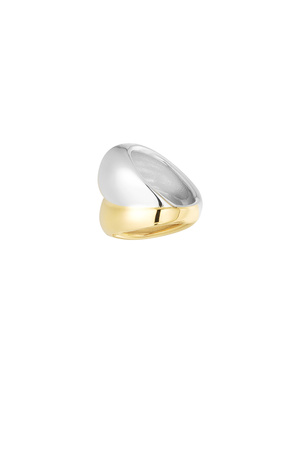 Ring dubbel - goud/zilver h5 Afbeelding3