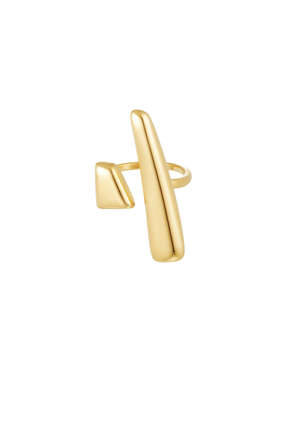 Ring cut out elongated - gold