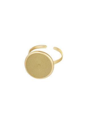 Ring basic round stone - gold h5 