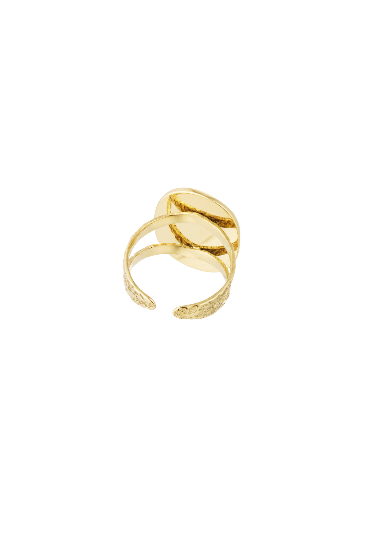 Ring steen met ster - goud/roze h5 Afbeelding5