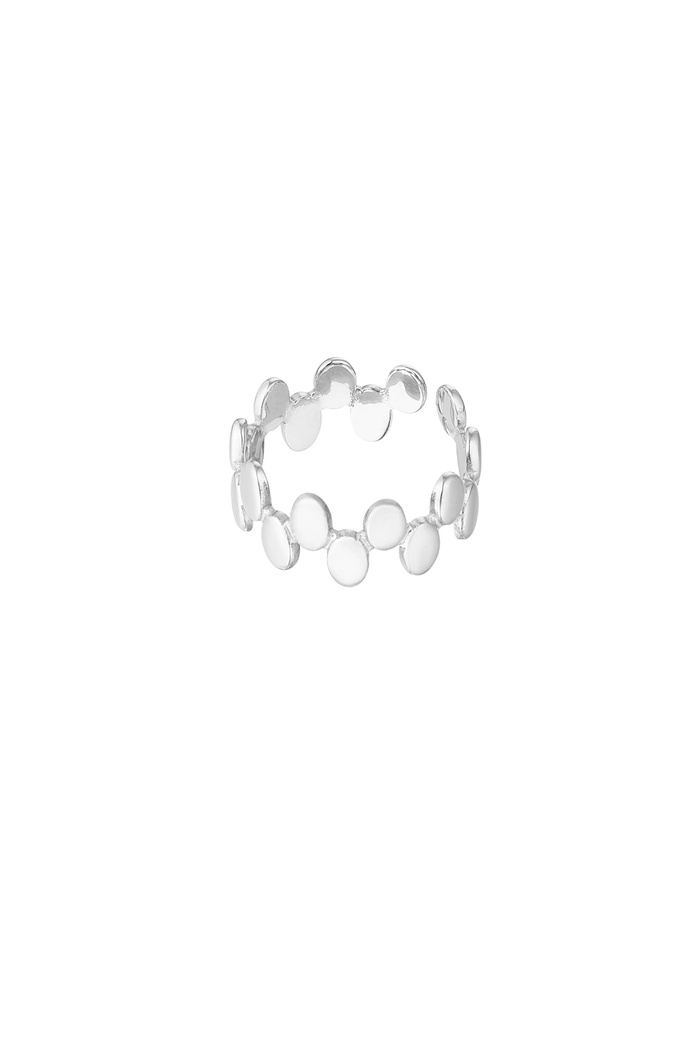 Ring rondjes - zilver 
