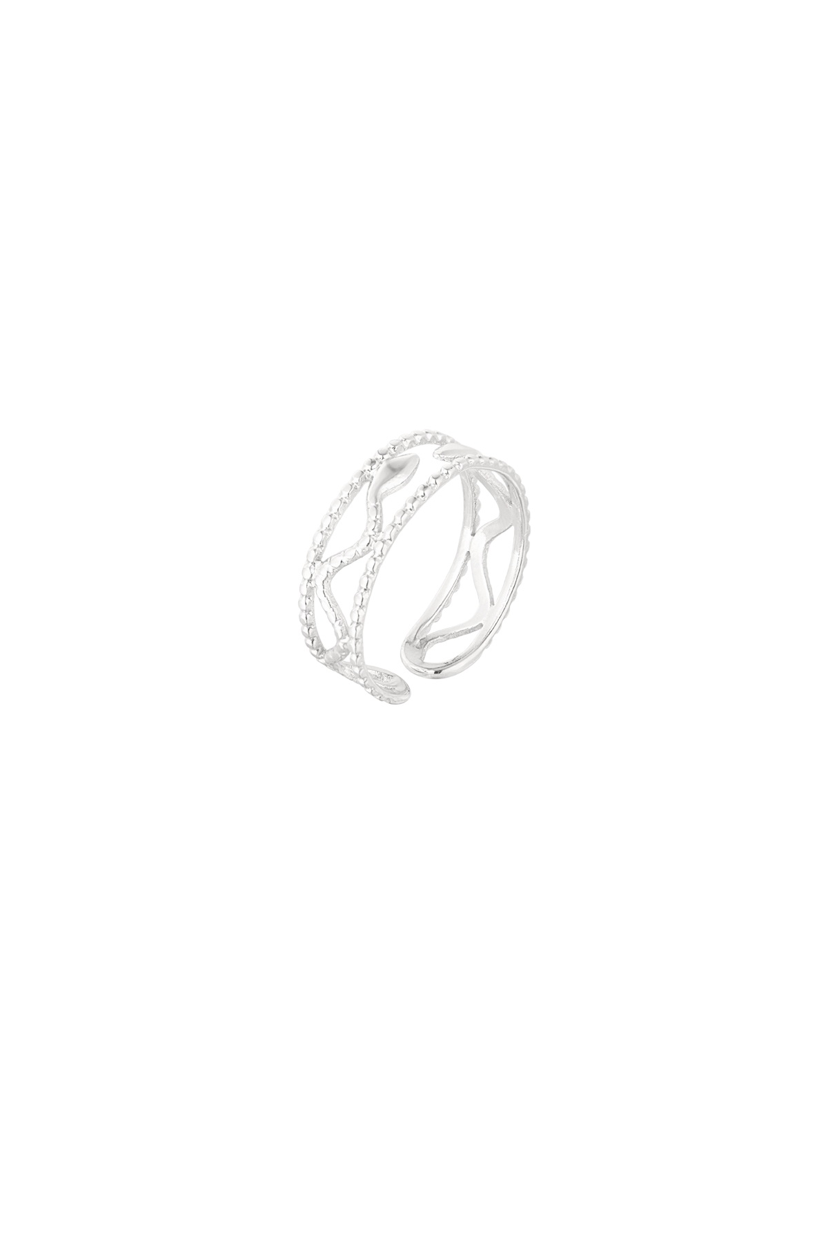 Bague style serpent - argent h5 Image3