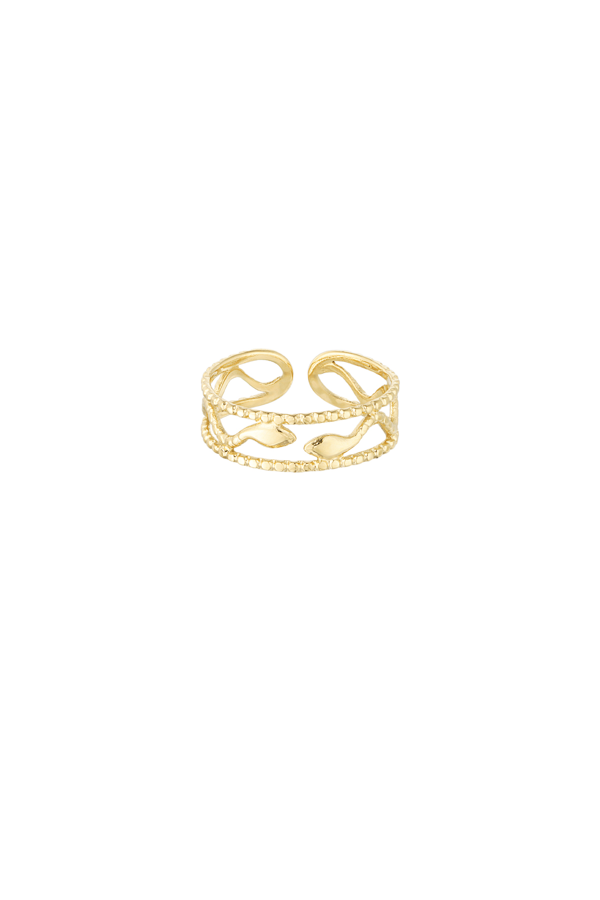 Ring snake style - gold