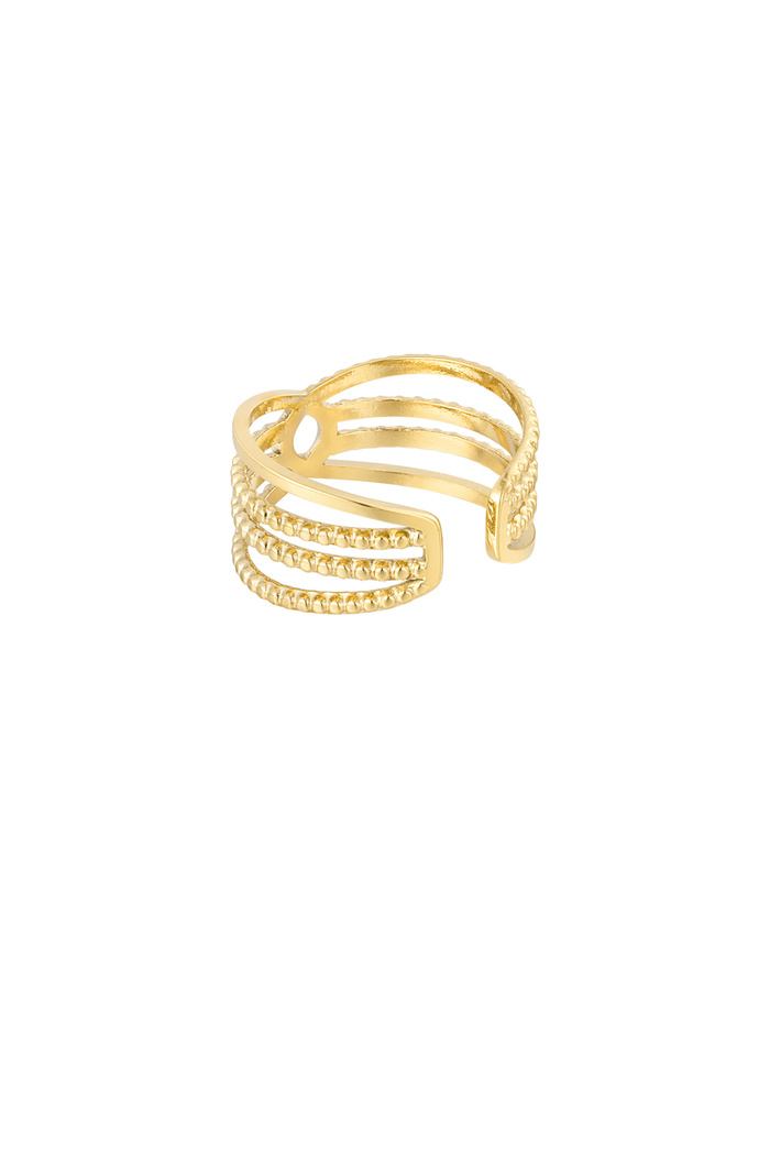 Ring verbonden lagen - goud Afbeelding3