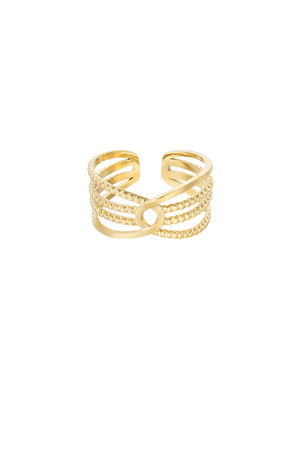 Ring verbonden lagen - goud h5 